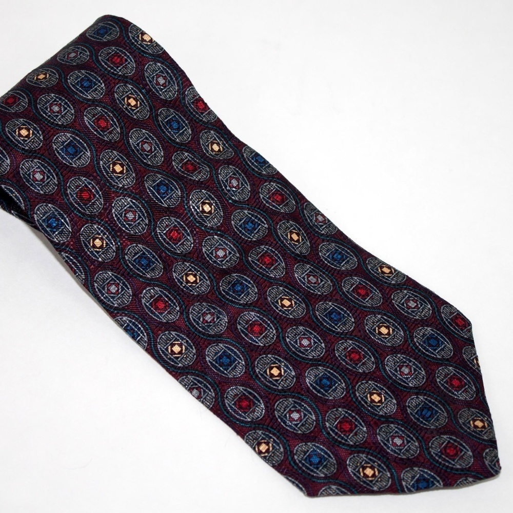 Ferracci Neck Tie Red 100% Silk Made‎ in USA